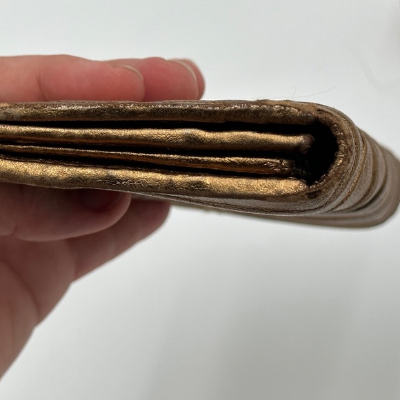 Prada Nappa Gaufre Gold Metallic Wallet - Picture 8 of 16